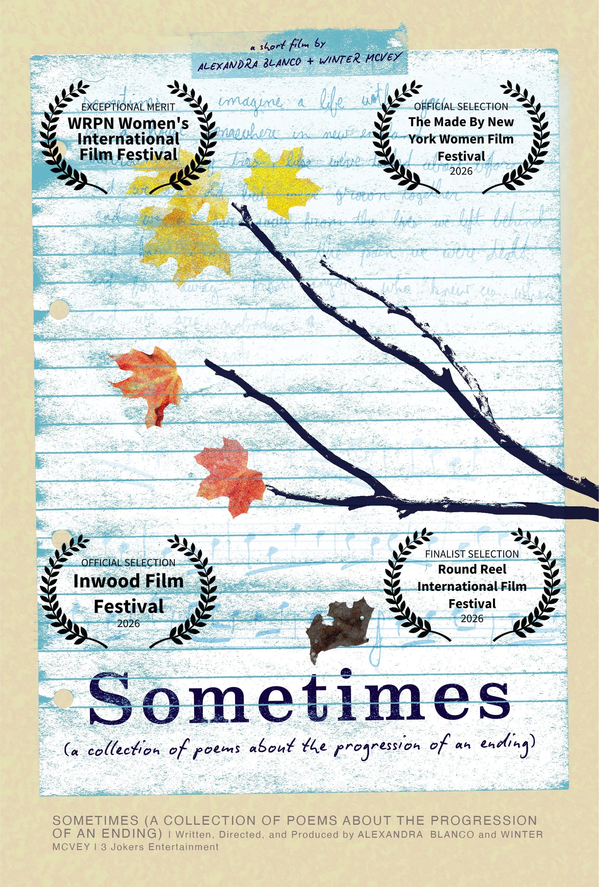 Sometimes: A Collection of Poems About the Progression of an Ending poster artwork